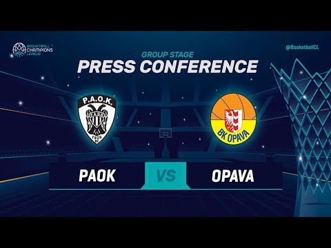 PAOK v Opava - Press Conference - Basketball Champions League 2018-19