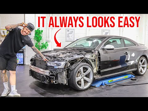 FIXING MY GIRLFRIENDS WRECKED AUDI RS5