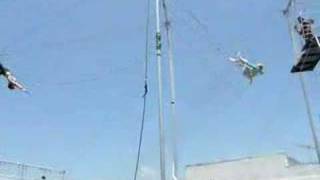 Madison's catch at trapeze school birthday party