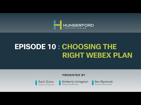 Webex Wednesdays @1 - Episode 10: Choosing the Right Webex Plan