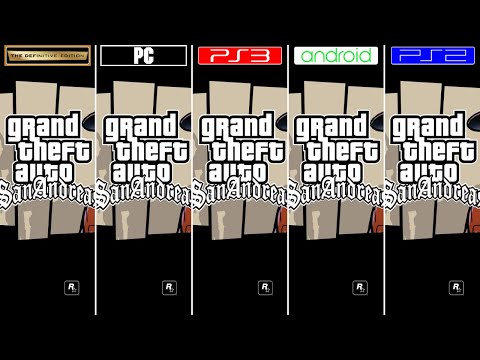 GTA San Andreas [ Definitive edition vs PC vs Ps3 vs Android vs Ps2 ] Graphics Comparison