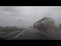Driving In Heavy Rain And Thunder