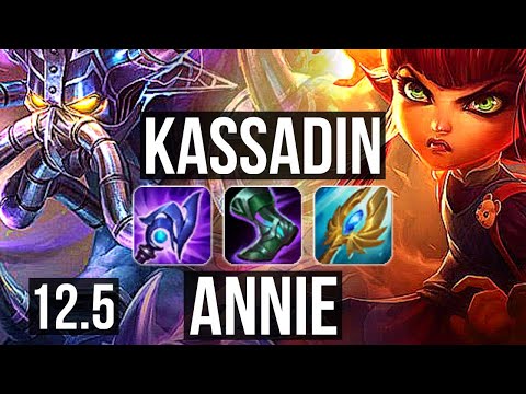 KASSADIN vs ANNIE (MID) | Rank 2 Kassadin, Legendary, 15/3/7, 300+ games | TR Challenger | 12.5