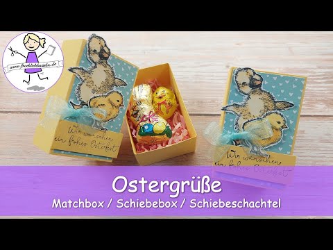 Tutorial: Ostergrüße in der Matchbox oder Schiebeschachtel | Stampin' Up! | fröhlich basteln