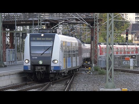 Stuttgart Hauptbahnhof - die S-Bahn hält oben