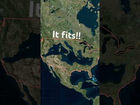Why the USA is BIGGER than you think |  USA size compared to europe #USA #europe #shorts #size
