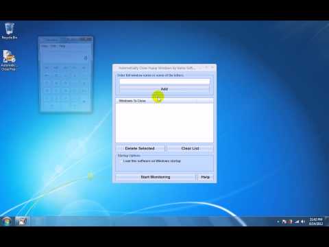 Automatically Close Popup Windows By Name Software