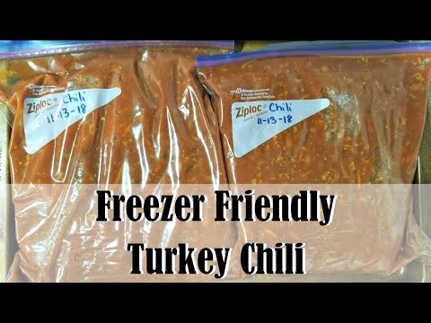 SLOW COOKER TURKEY CHILI || 4 WEEKS TO FILL YOUR FREEZER