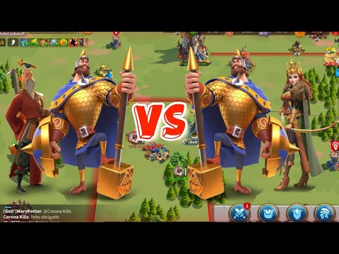 Charles Martel/Sun Tzu vs Charles Martel/Aethelflaed - no equip - Rise of Kingdoms RoK