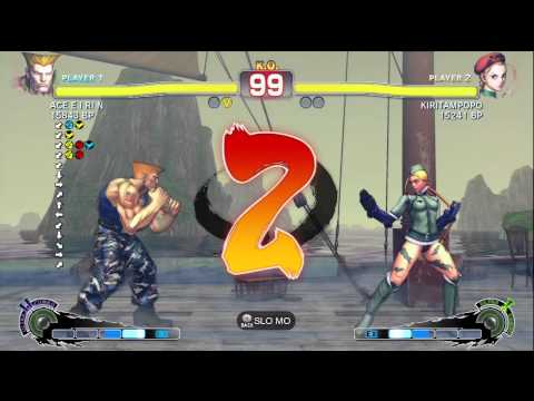 ACE・EIRIN [Guile] vs KIRITAMPOPO [Cammy] SSF4 Japanese Online Ranked Matches - TRUE-HD