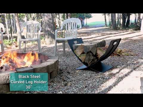 Ultimate Patio Firewood Metal Log Rack - Indoor/Outdoor Wood and Kindling Storage Holder
