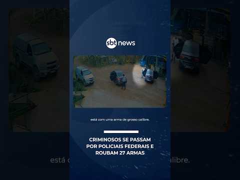 Criminosos se passam por policiais federais e roubam 27 armas em Vinhedo (SP) | #SBTManha