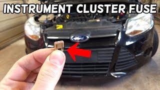 INSTRUMENT CLUSTER FUSE LOCATION AND REPLACEMENT FORD FOCUS MK3 2012-2018