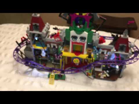 Lego Joker’s Manor motorized roller coaster
