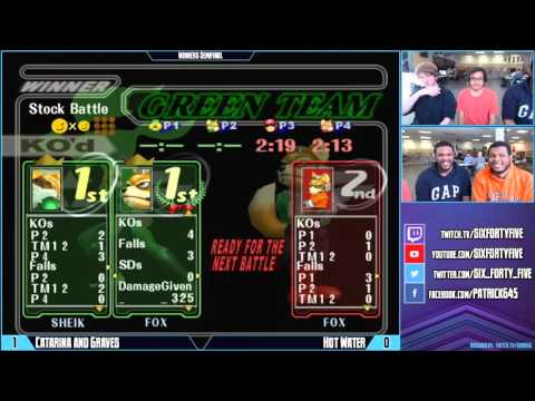 GB Feb 6, 2016 - SSBM Doubles - Catarina and Graves vs Hot Water