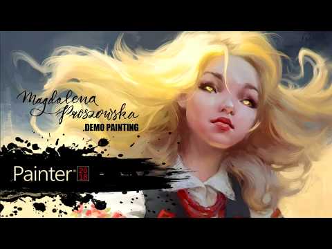 Magdalena Proszowska tests Corel Painter 2018's natural media tools Video