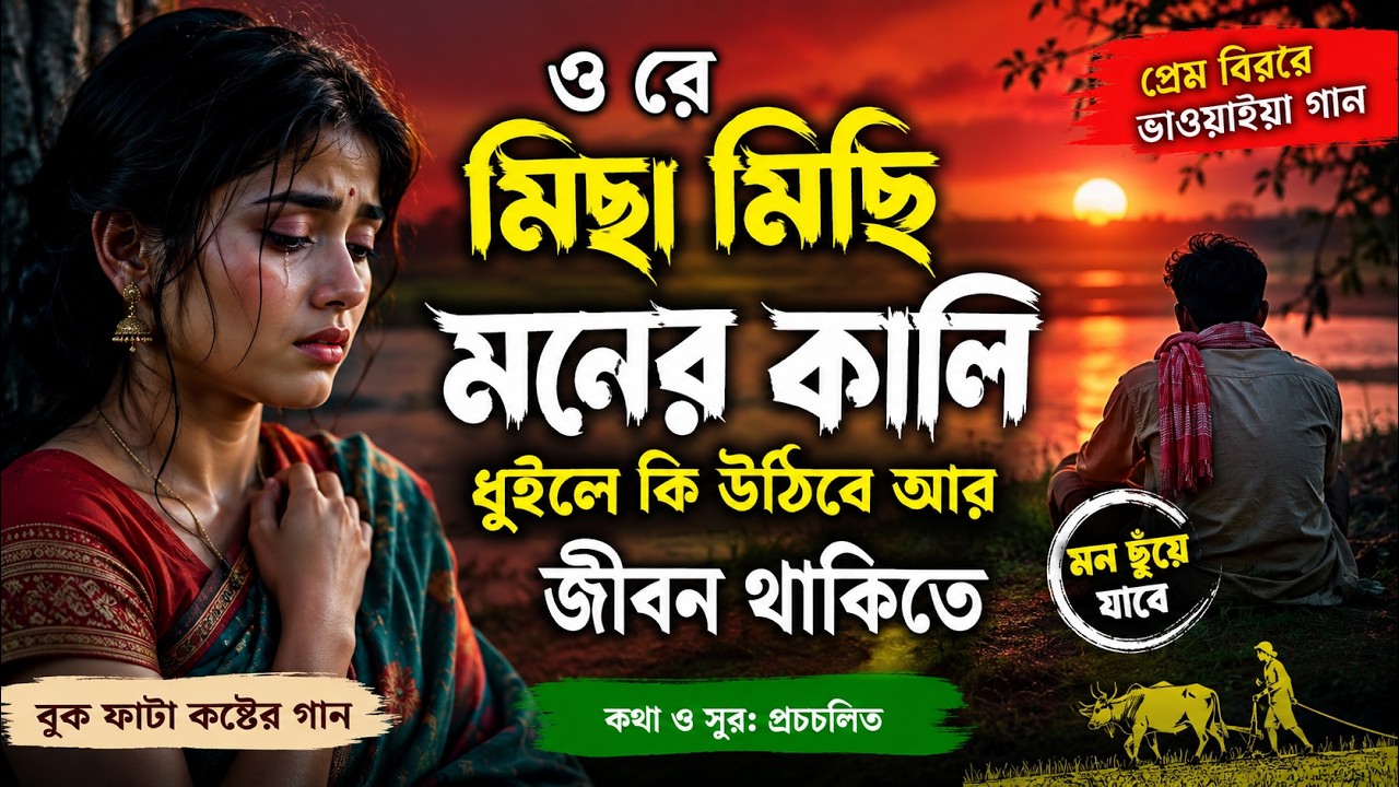 ও রে মিছা মিছি মনের কালি ধুইলে কি উঠিবে আর জীবন থাকিতে | হৃদয় ভাঙা প্রেম বিরহের ভাওয়াইয়া গান