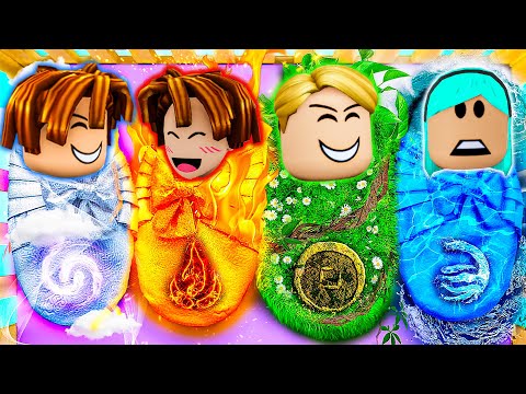 ROBLOX Brookhaven 🏡RP - FUNNY MOMENTS: We Adopted Four Elements!