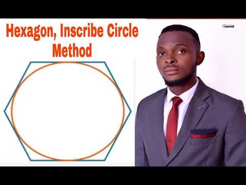 How to draw a Hexagon around a circle (INSCRIBE CIRCLE...