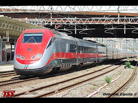 Treni Alta Velocità: Incrocio Treno ETR500 Frecciarossa / NTV Italo a Roma Tiburtina
