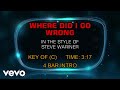 Steve Wariner - Where Did I Go Wrong (Karaoke)