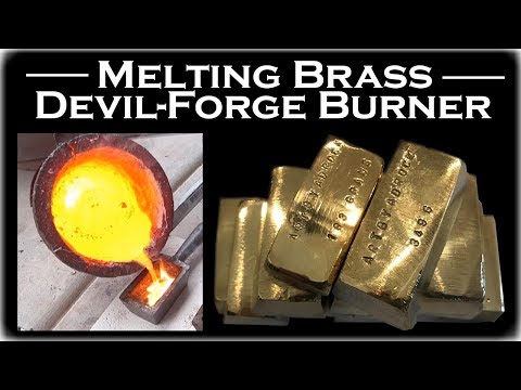 Bullets To Bullion! Brass Melting With A Devil-Forge Burner: Gold Bar Melting