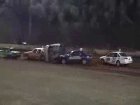 DOUG RIGBY'S MASSIVE ROLL OVER IN "B" MAIN QLD PRODUCTION TITLE KINGAROY 22/2/2014.