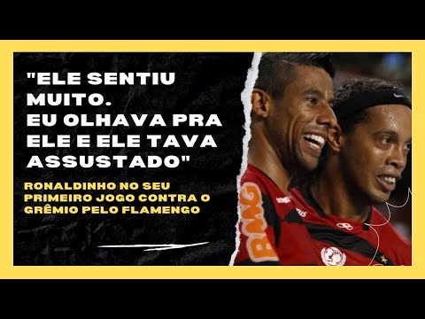 RONALDINHO NO SEU PRIMEIRO JOGO CONTRA O GRÊMIO PELO FLAMENGO - LÉO MOURA