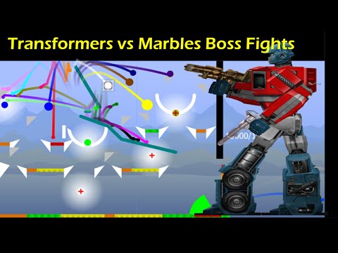 Marble Race Battle  - Transformers vs Marbles  - -   Marble Race Battle in Survival Marble Race