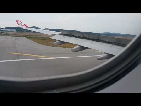 Air Asia A330 Landing at Incheon Int Airport from KLIA 2