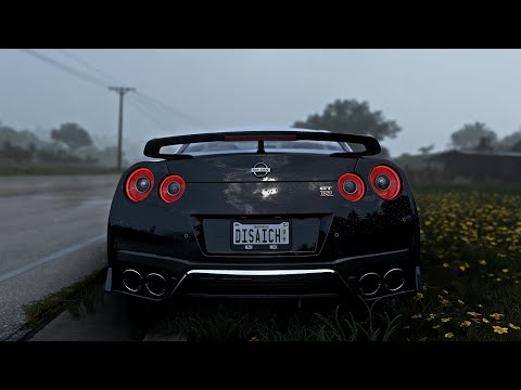 Nej - Paro (slowed) / Nissan GT-R R35 / Rainy driving
