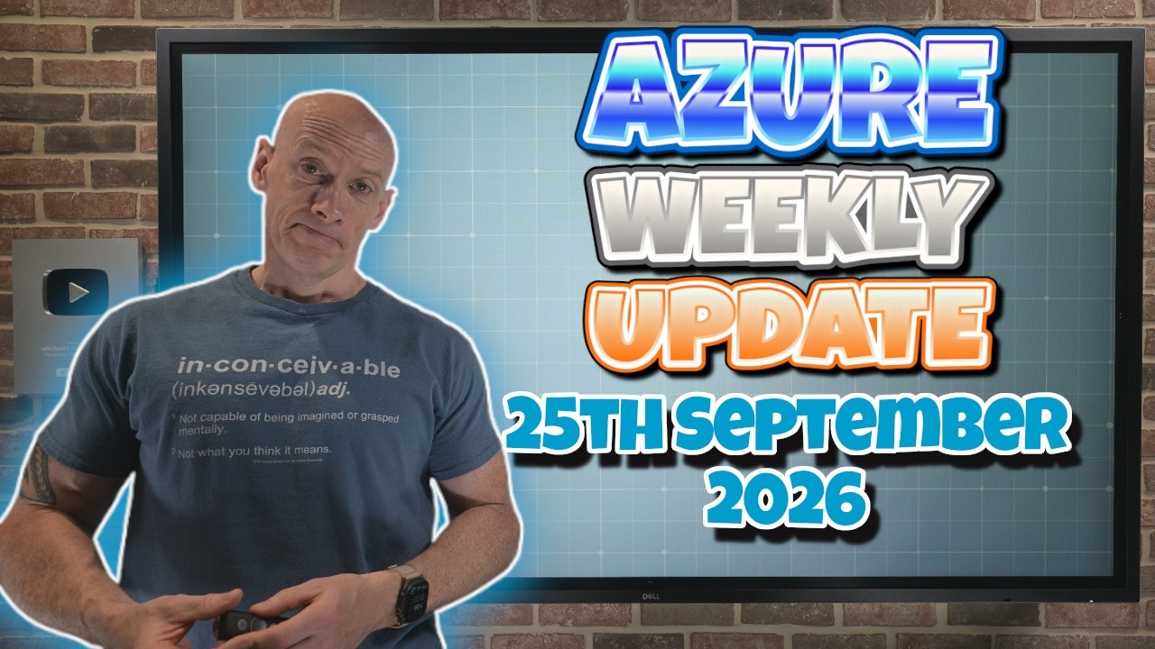 Azure App Overview Azure Weekly Update - 25th September 2026 - Tech Hub