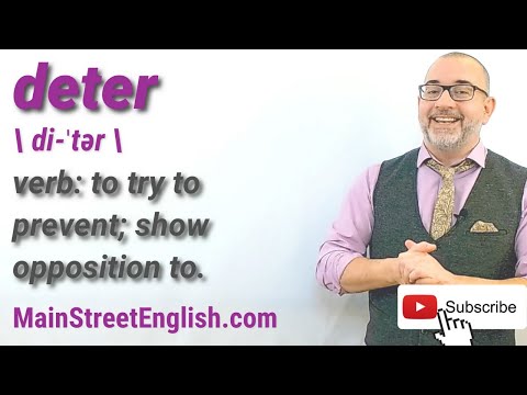 English Vocabulary Builder: DETER - Verb (Pronunciation & Usage)