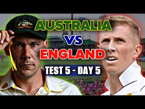 LIVE: Australia vs England – Ashes 5th Test Day 5 Commentary 🏏🔥