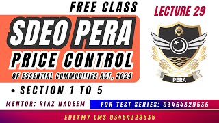 Price Control Act 2024 | Part 1 | SDEO PERA Lectures