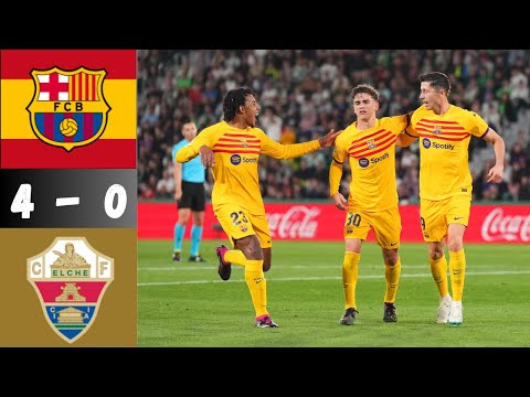 Barcelona vs Elche CF 4-0 Highlights | La Liga 2025 Match Summary
