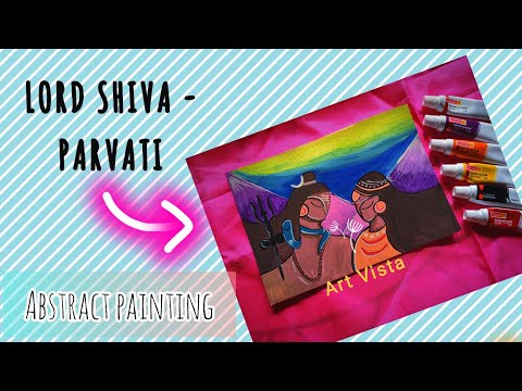 I recreated the painting from "The Design Palette" |  Lord Shiva - Parvati Painting 🎨 | Art Vista