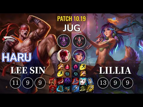 HLE Haru Lee Sin vs Lillia Jungle - KR Patch 10.19
