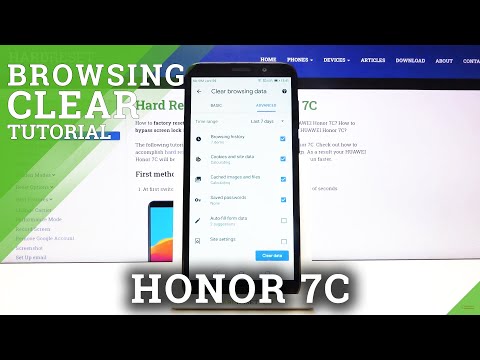 How to Wipe Browser Data in Honor 7C - Clear Browser History & Cookies