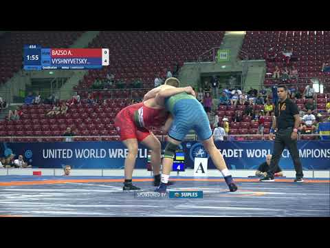 Qual. GR - 110 kg: A. BAZSO (HUN) v. M. VYSHNYVETSKY (UKR)