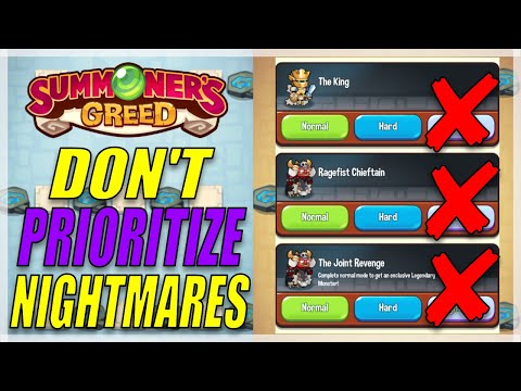 DON'T Prioritize NIGHTMARE Levels if You Have These in Summoner's Greed...