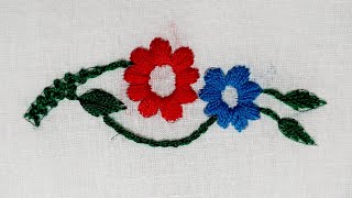 Basic Flower Embroidery || Flower Stitch ||Easy Hand Embroidery Flower Stitch Tutorial for Beginners
