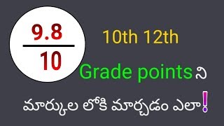 How to grade points convert into marks