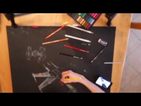 Star Wars - X wing and TIE Fighter Speed Drawing