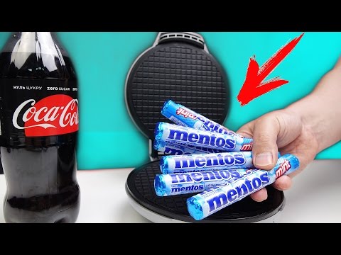 EXPERIMENT: WHAT IF TO PUT A MENTOS IN A WAFFLE IRON!? Video