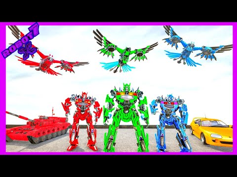 Tank Robot Game 2020 – Police Eagle Robot Car Game Android gameplay