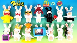 McDONALD'S RABBIDS HAPPY MEAL TOYS VS BURGER KING RABBIDS INVASION KID UBISOFT RAYMAN RAVING RABBITS