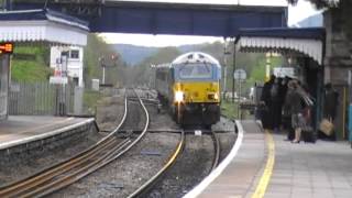 preview picture of video '67001 at Abergavenny working Wag 1 to Holyhead 27.4.12'