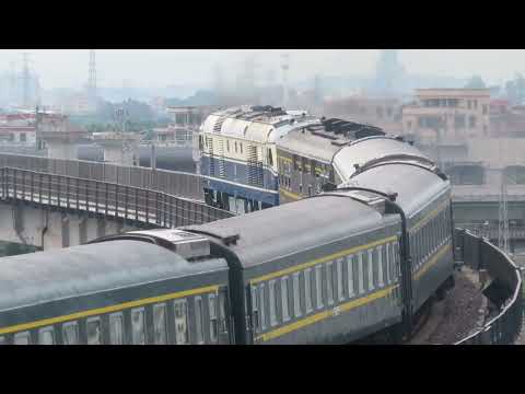 K952 hits the Jiangda Line classic Dapo registered locomotive Jiangda connecting line Guangmao 