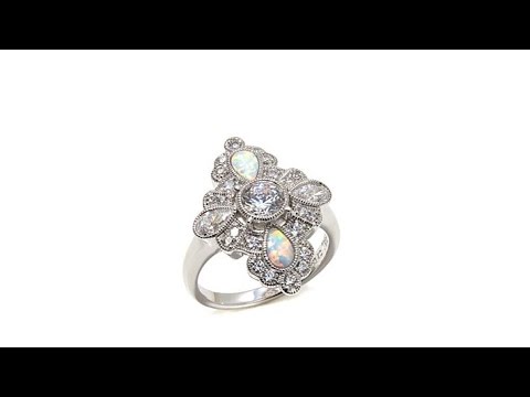 Xavier Absolute and Synthetic Opal Sterling Silver Ring